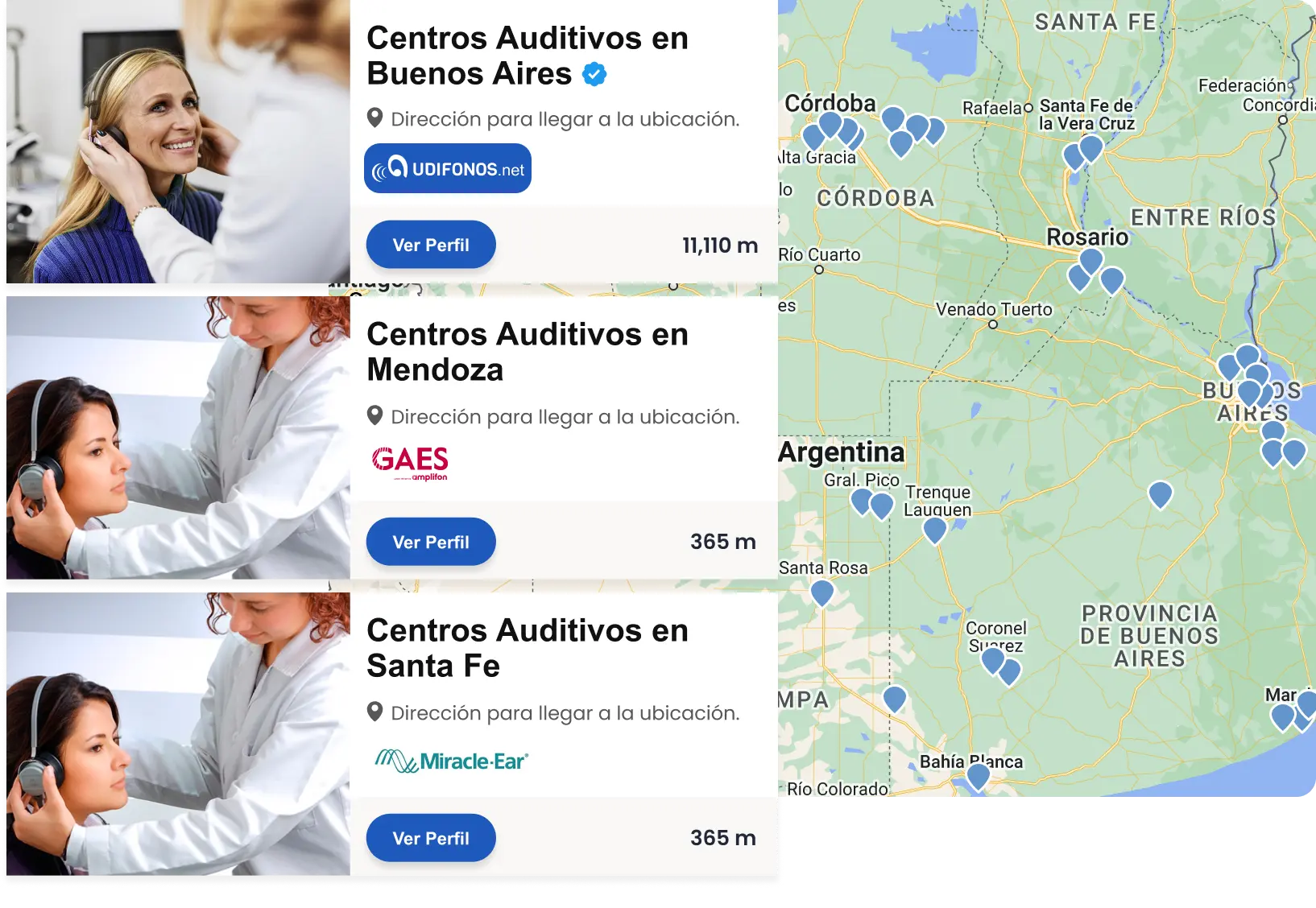 Más de 3,000 centros auditivos dispuestos a ayudarte - Argentina